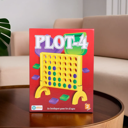 Toytoise Plot-4 Strategy Game – Challenge, Strategize, and Win with Four in a Row! (Ages 6+)