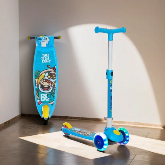 Toytoise Toytoise Pro Kick Scooter – Smooth & Stylish 3-Wheel Ride with LED PU Wheels (Ages 6-12)