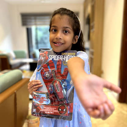 ToyToise Spider Hero Super Shooter – Unleash Superhero Fun! (Ages 3+, Red)