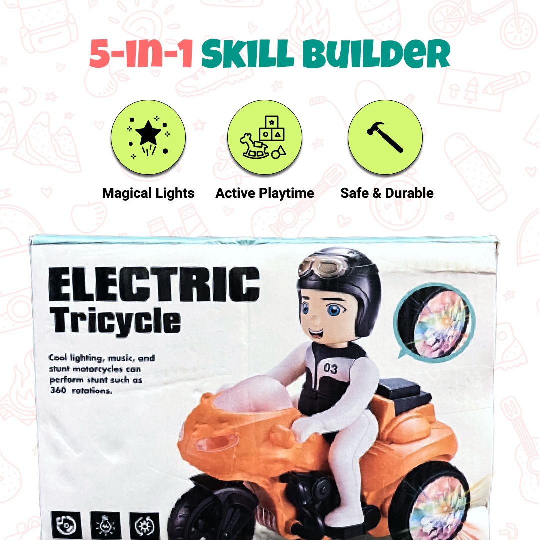 ToyToise Electric Tricycle – Spin, Ride & Dance!