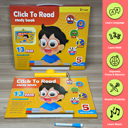 Toytoise Click To Read Study Book – Interactive Learning Made Fun!