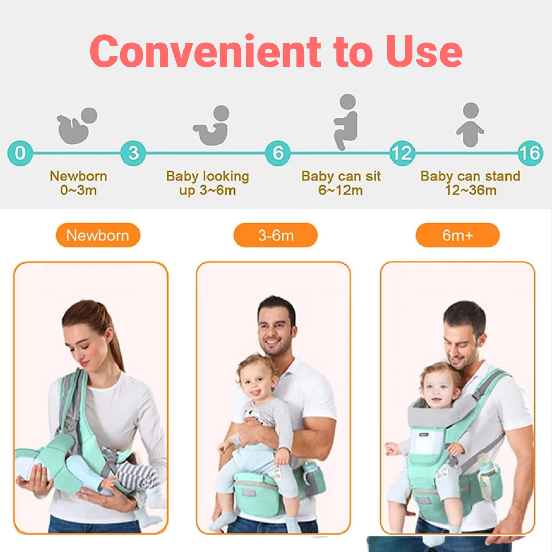 Toytoise 6-in-1 Hip Seat Baby Carrier – Comfort, Support & Versatility for Parents & Babies! 👶✨