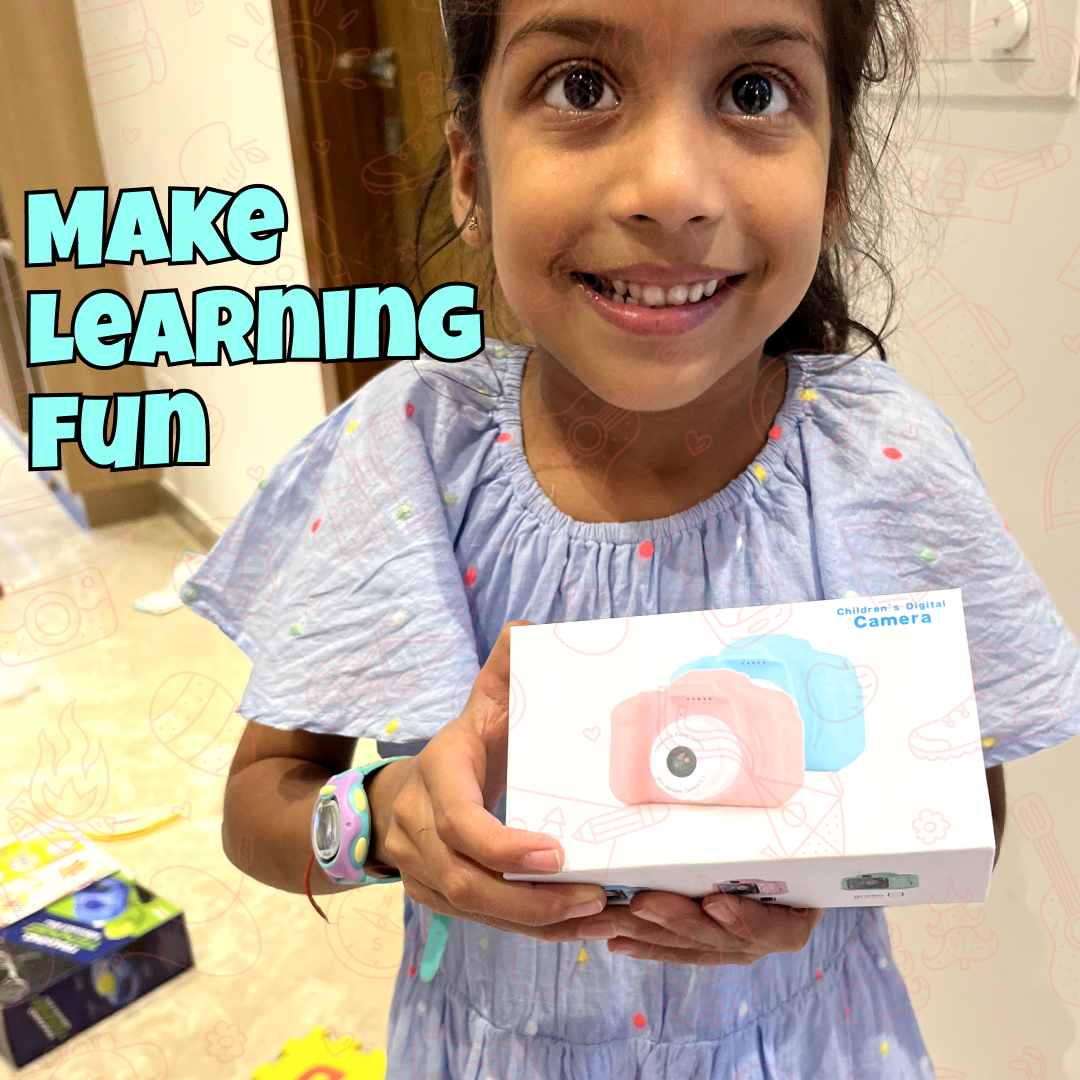 ToyToise Interactive Camera – Fun for Little Photographers (Ages 3+, Blue & Pink)